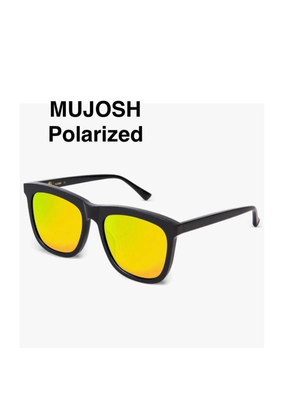 MUJOSH Polarized Sunglasses for unisex UV Protection Mirrored Driving Black⭐️⭐️